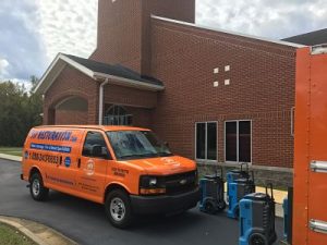 Water Damage Property Restoration Job Site